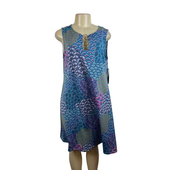 MSK Womens Sleeveless Printed Slip on Dress Size L- New - Picture 1 of 9